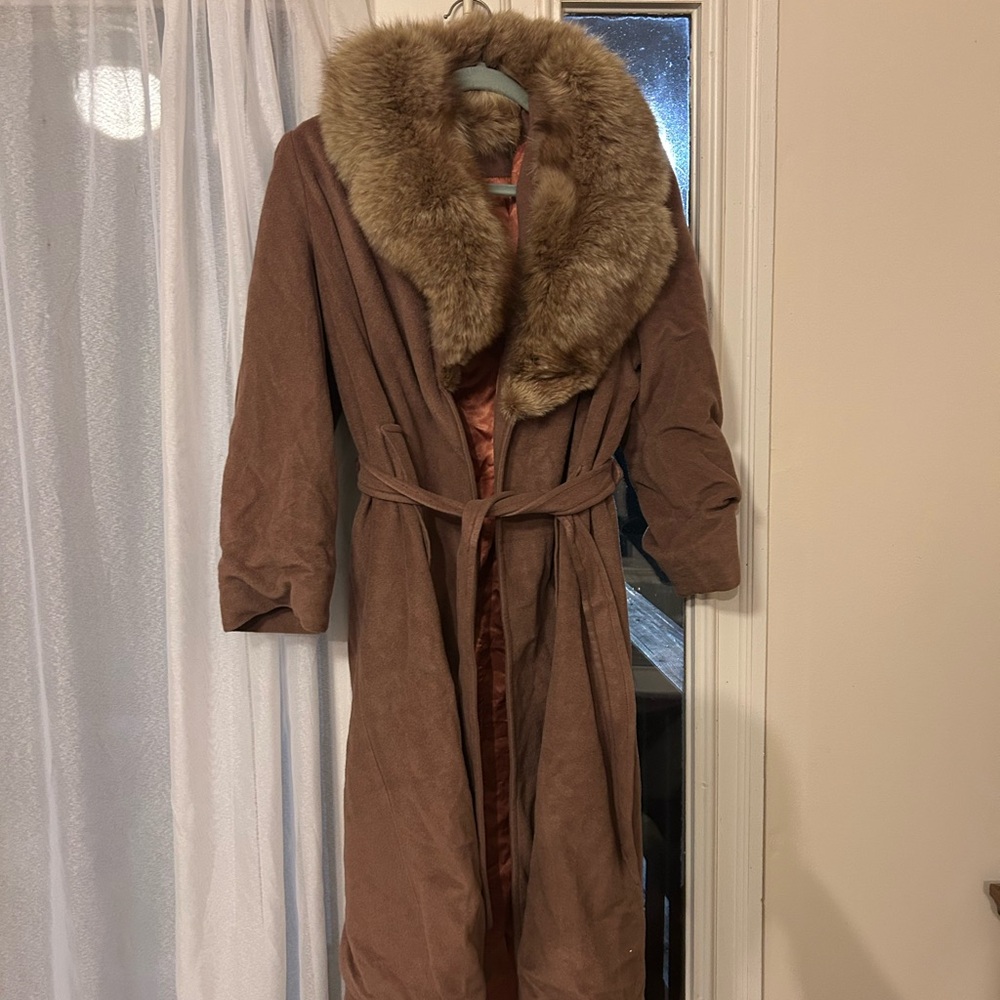 Brown Youthcraft Coat with Fur Collar